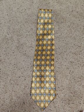 Countess Mara Yellow Patterned Silk Tie